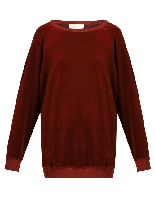 Chloé Round-neck Velvet Sweatshirt