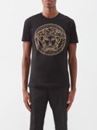 Versace - Crystal Medusa Cotton-jersey T-shirt - Mens - Black