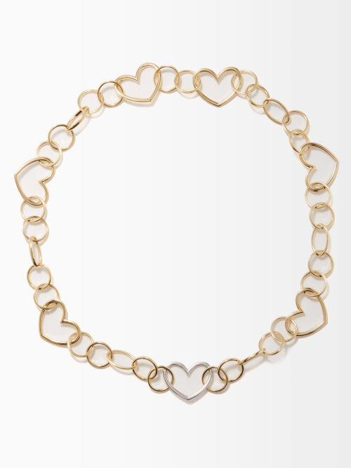 Yvonne Lon - Heart-link 9kt Gold Necklace - Womens - Multi
