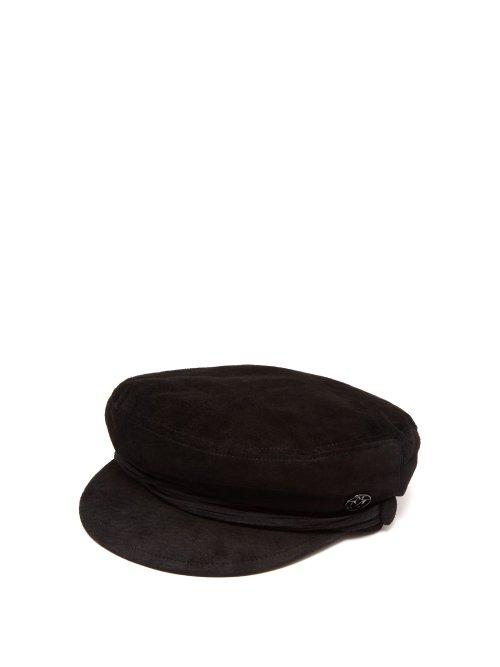 Matchesfashion.com Maison Michel - New Abby Suede Sailor Cap - Womens - Black