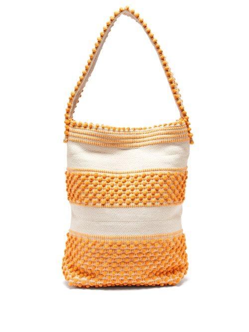 Matchesfashion.com Antonello Tedde - Bultei Cotton Shoulder Bag - Womens - Yellow White