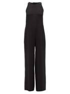 Matchesfashion.com La Collection - Andrea Silk-crepe Wide-leg Jumpsuit - Womens - Black