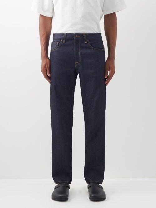 Nudie Jeans - Gritty Jackson Organic-denim Straight-leg Jeans - Mens - Indigo