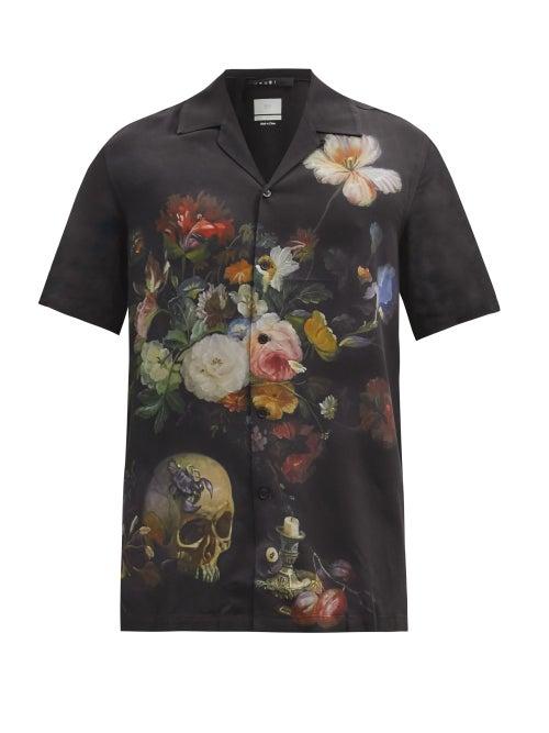 Matchesfashion.com Ksubi - Still Life-print Twill Shirt - Mens - Black