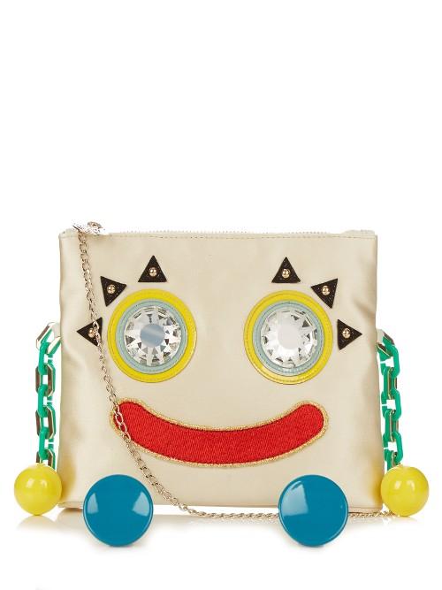 Charlotte Olympia Metal Molly Satin Cross-body Bag