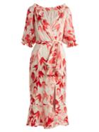 Saloni Olivia Tulip-print Devor Dress