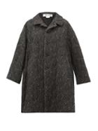 Matchesfashion.com Comme Des Garons Comme Des Garons - Single Breasted Wool Blend Tweed Coat - Womens - Black White