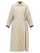 Matchesfashion.com Jil Sander - Belted Canvas Trench Coat - Womens - Beige Multi