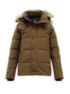 Matchesfashion.com Canada Goose - Wyndham Quilted Down Hooded Parka - Mens - Dark Green
