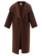 Matchesfashion.com Totme - Annecy Double-faced Wool-blend Coat - Womens - Brown