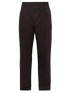 Matchesfashion.com Lemaire - High-rise Cotton-poplin Trousers - Mens - Dark Grey