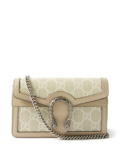 Gucci - Dionysus Supermini Gg-canvas Cross-body Bag - Womens - Beige