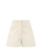 Matchesfashion.com Jil Sander - Mattia A-line Cotton Shorts - Womens - Cream