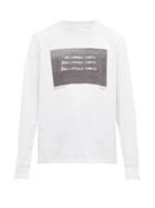 Matchesfashion.com Rag & Bone - Logo Print Long Sleeve Cotton T Shirt - Mens - White
