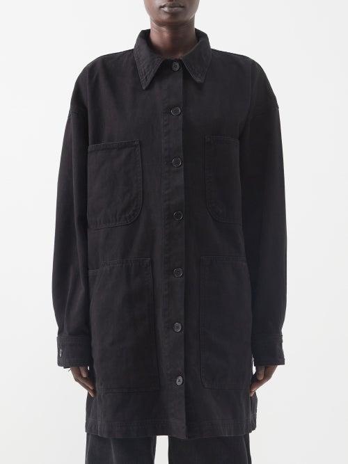 Raey - Organic-cotton Giant Denim Jacket - Womens - Black
