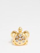 Timeless Pearly - Turtle Crystal & Gold-plated Ring - Womens - Yellow Gold