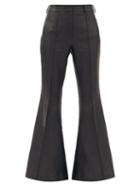Matchesfashion.com Khaite - Charles Kick-flared Leather Trousers - Womens - Black