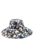 Ganni - Floral-print Canvas Bucket Hat - Womens - Multi
