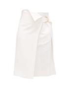 Matchesfashion.com Proenza Schouler - Asymmetric Twill Wrap Skirt - Womens - Ivory