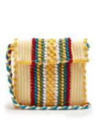Matchesfashion.com Antonello Tedde - Suni Cotton Stripe Cross Body Bag - Womens - Yellow Multi