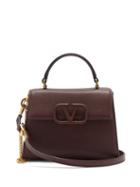 Matchesfashion.com Valentino Garavani - V-sling Small Leather Handbag - Womens - Burgundy