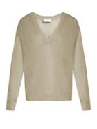 Matchesfashion.com Raey - V Neck Fine Knit Cashmere Sweater - Womens - Grey