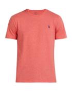 Matchesfashion.com Polo Ralph Lauren - Logo Embroidered Cotton T Shirt - Mens - Red