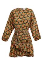 Matchesfashion.com Rhode Resort - Ella Floral Print Cotton Dress - Womens - Black Print