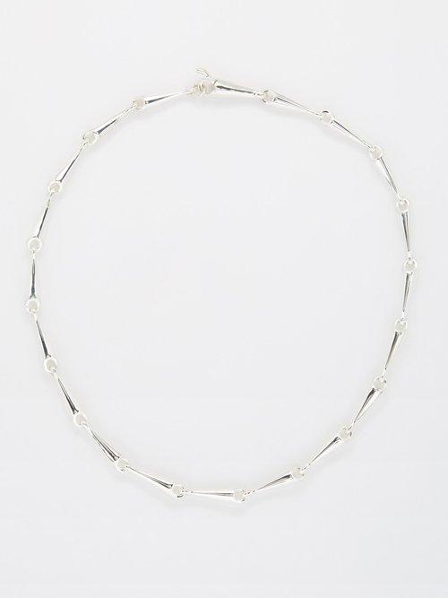 Annika Inez - Linked Large Sterling-silver Necklace - Womens - Silver