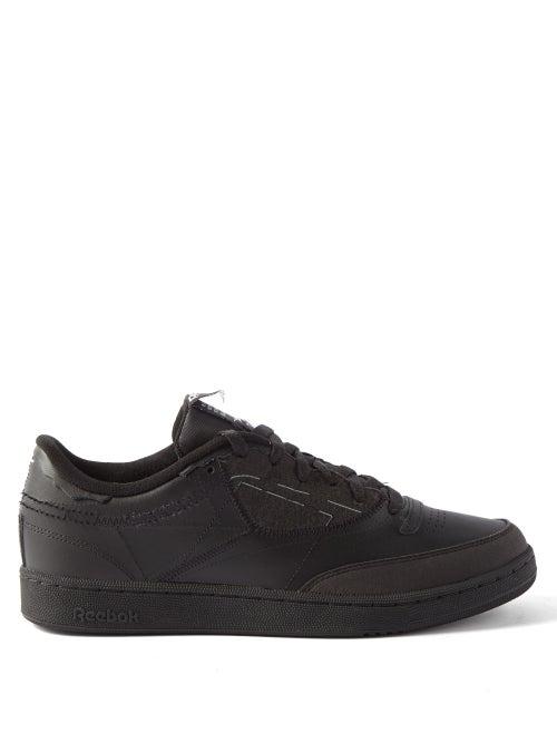 Reebok X Margiela - Club C Memory Of Deconstructed Leather Trainers - Mens - Black