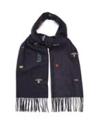 Matchesfashion.com Gucci - Embroidered Print Scarf - Mens - Navy Multi