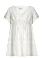 Redvalentino Lace-trimmed Swiss-dot Cotton Dress