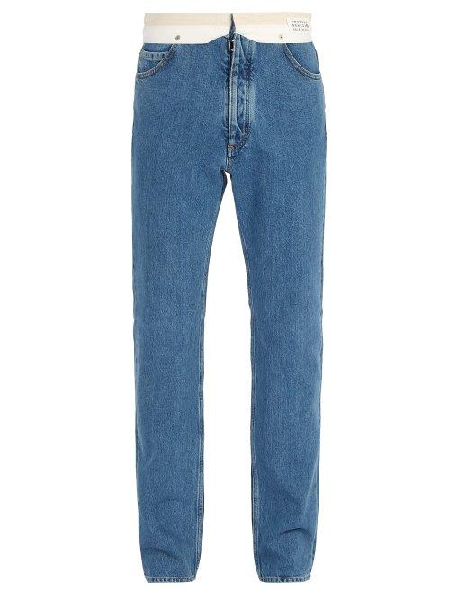 Matchesfashion.com Maison Margiela - Deconstructed Straight Leg Jeans - Mens - Blue