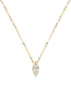 Matchesfashion.com Katkim - Ternal Marquise Diamond & 18kt Gold Necklace - Womens - Yellow Gold