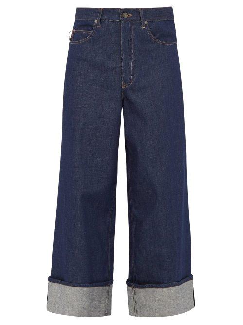 Matchesfashion.com King & Tuckfield - Graham Wide Leg Jeans - Mens - Indigo