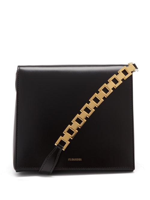 Ladies Bags Jil Sander - Small Leather Shoulder Bag - Womens - Black
