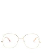 Matchesfashion.com Chlo - Willis Round Metal Glasses - Womens - Gold