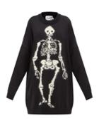 Vaquera - Skeleton Oversized Wool-blend Sweater - Womens - Black