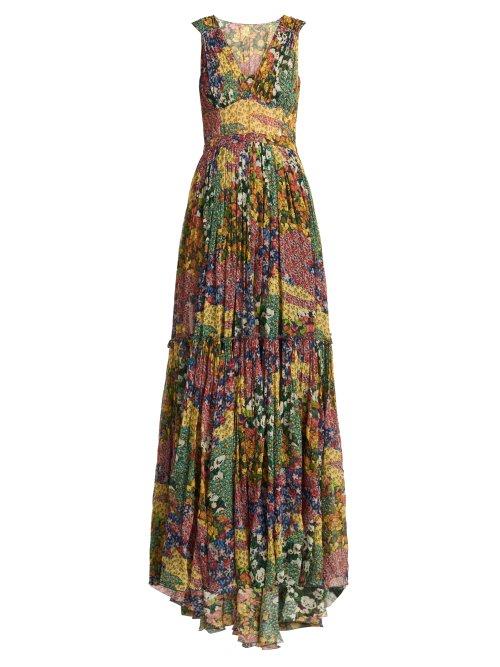 Matchesfashion.com Missoni - Floral Print Silk Dress - Womens - Yellow Print