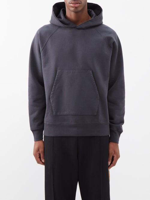 Lady White Co. - Cotton-jersey Hooded Sweatshirt - Mens - Dark Grey