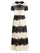 Redvalentino Short-sleeved Macram-lace Dress