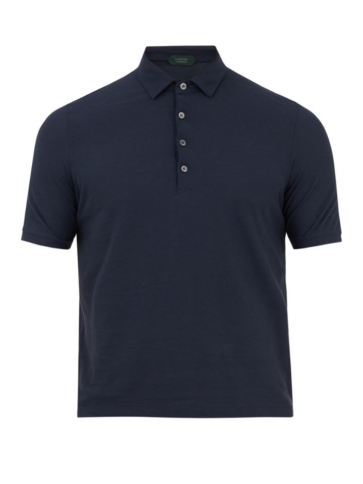 Zanone Short-sleeved Cotton-piqu Polo Shirt