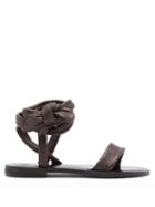 Matchesfashion.com Lvaro - Aroa Wraparound Leather Sandals - Womens - Dark Brown