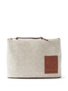 Loewe Paula's Ibiza - Anagram-jacquard Canvas Pouch - Womens - White