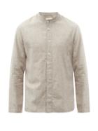 Matchesfashion.com Folk - Nailhead-jacquard Cotton-blend Calico Shirt - Mens - Brown