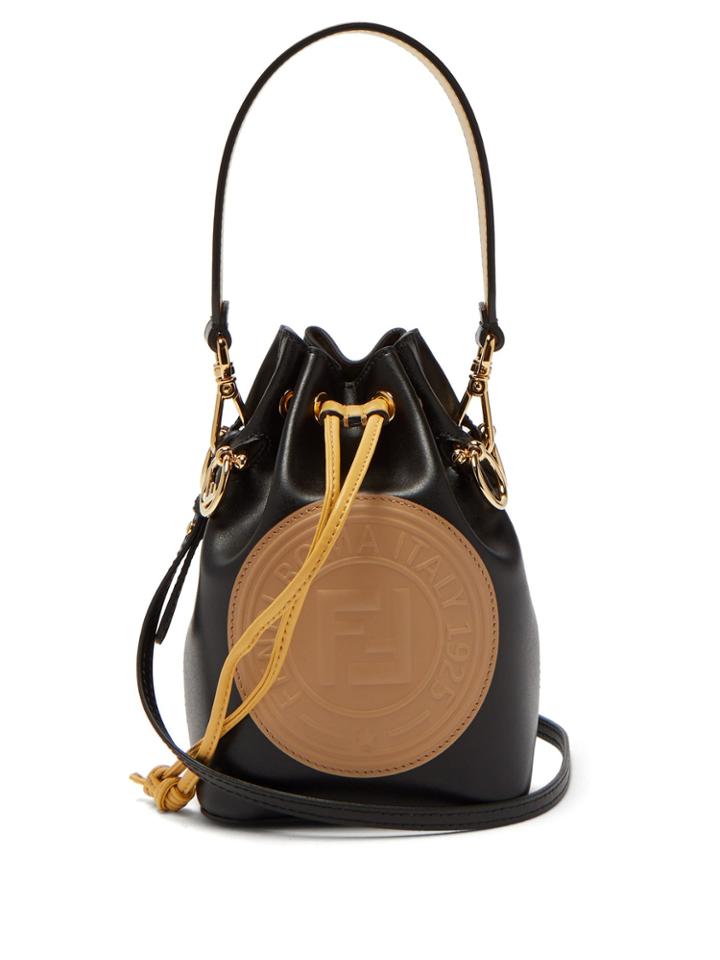 Fendi Mon Tresor Mini Leather Bucket Bag