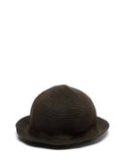 Matchesfashion.com Reinhard Plank Hats - Genia Woven Cotton Hat - Womens - Black