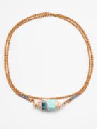 Marie Lichtenberg - Waterfall Diamond & 18kt Rose Gold Necklace - Womens - Rose Gold