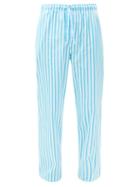 Matchesfashion.com Derek Rose - Wellington Striped-cotton Pyjama Trousers - Mens - Blue Multi