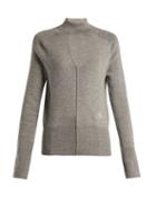 Matchesfashion.com Chlo - Keyhole Wool Blend Sweater - Womens - Grey